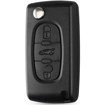 Knapper Bagagerum Nøgle Skal Kompatibel CE0536 Folde Flip Nøgle til Peugeot 207 307 308 407 408 3008 5008 Citroen C2 C3 C4 C5 C6 C8 (Bagagerumsknap, 