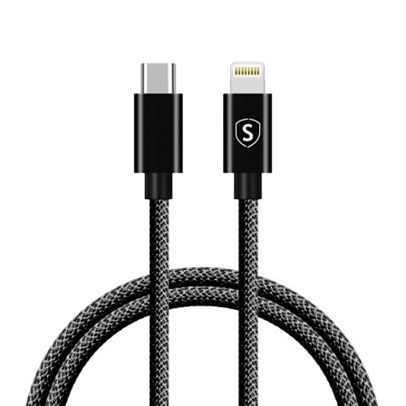 SiGN USB-C till Lightning kabel 20W 1m - Svart