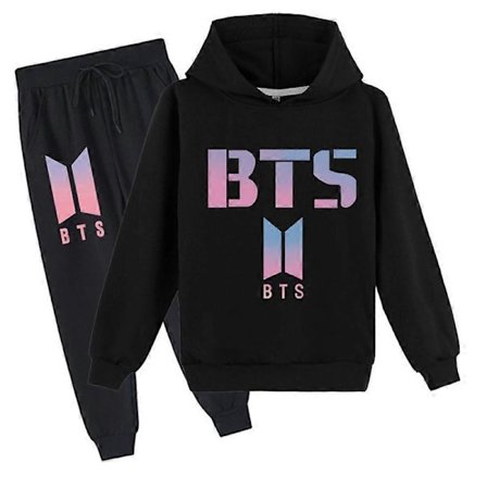 Kpop BTS Hoodies och Love Yourself Hoodies Byxor Tvådelat Set