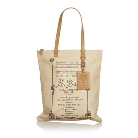 Bvlgari Vintage, Pre-owned Tote Bags Beige, Dames, Maat:ONE Size,Canvas
