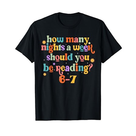 Six Seven Grafisk T-skjorte | Løs Passform Trykket Kort Ermet Tee*S*911-BK-Svart 19