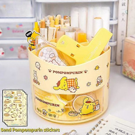 Oppbevaringsboks Skrivebordsorganisator & Kawaii Sanrio Cinnamoroll Klistremerker Søt Papir Oppbevaring Jenter Skrivebordsorganisator_yux