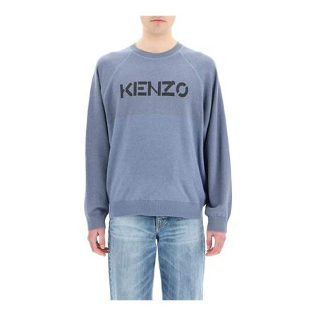 Kenzo Round-neck Strik Lilla, Herre Strik
