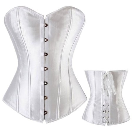 Korsett Bustier Toppar VIT vit