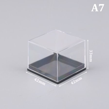 1 stk. Oppbevaringsbokslokk Gemstone Display Mynt Clear Container Spes