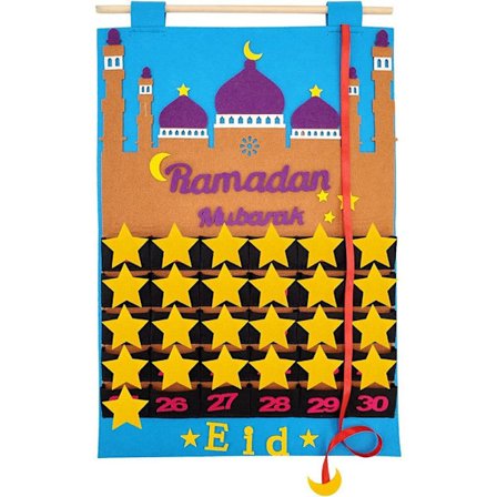 Nedräkningskalendrar Nedräkning till Eid-skylt Eid Mubarak BLÅ 1