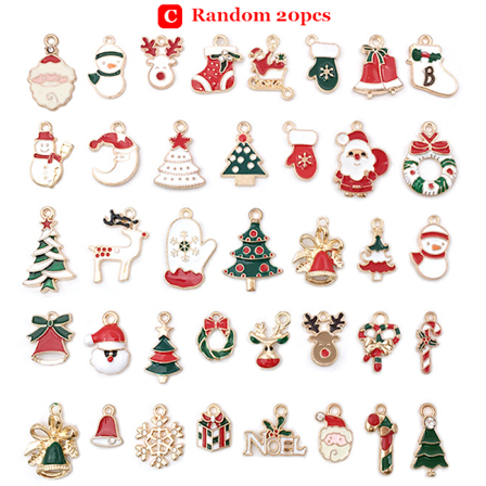 Emalj Jul Candy Cane Charms Flower Charms DIY Smycken Ma