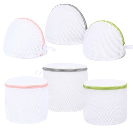 Rintaliivien pesupussit, 6 kpl verkkopesupusseja, pesupussit vetoketjuilla, kolmionmuotoiset ja sylinterimäiset vetoketjulliset pesukonepussit 