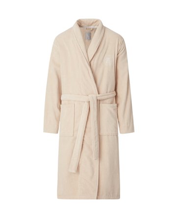 Lexington Unisex hotel velour robe, beige