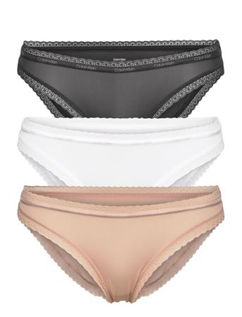 Bikini 3Pk Trosa Brief Tanga Multi/mönstrad Calvin Klein