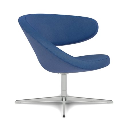 Varier Furniture Peel Club - Blue Polyester - Chrome base