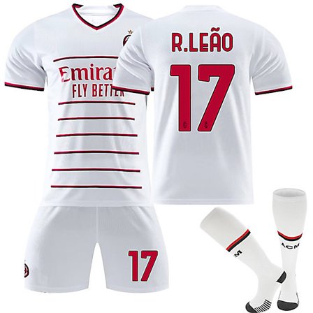 A.C. Milan 22-23 Vieraspelipaita R.LEAO Nro 17 Jalkapallopaita setti