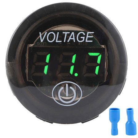 Universell LED DC digital voltmeter spänningsmätare bilbatterimätare 12‐24V med touch switchGrön