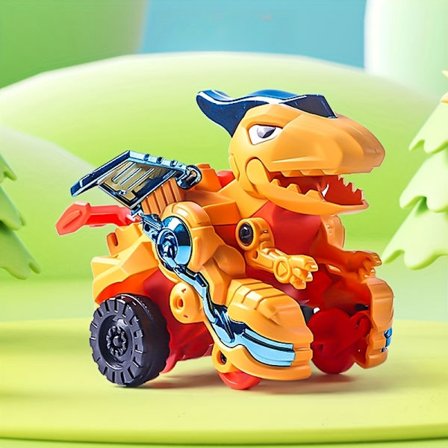 Den Ideelle Gave til Fødselsdage, Halloween og Jul er et Sjovt Spindende Pterosaur Legetøj til Drenge, med en Kollisions-Transformerende Dinosaur Bil 