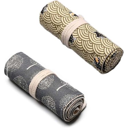 2 st Canvas Pennfodral (36 Fack), Canvas Penselväska Fodral, Färg