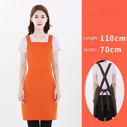 Naisten haalari Esiliina Keittiön esiliina ORANSSI