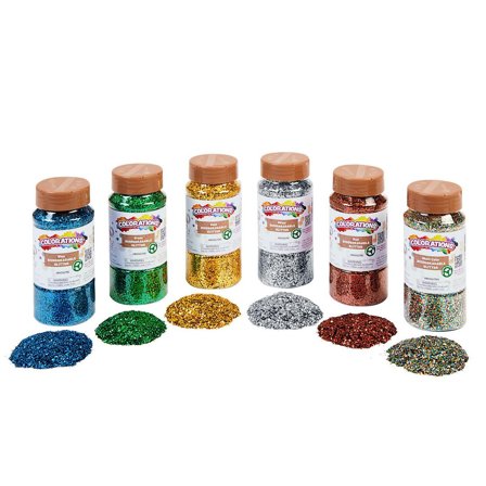 Bioglitter 113gr blå - Lyreco - Skola och förskola - Hobbymaterial - Paljetter, strössel och glitterlim