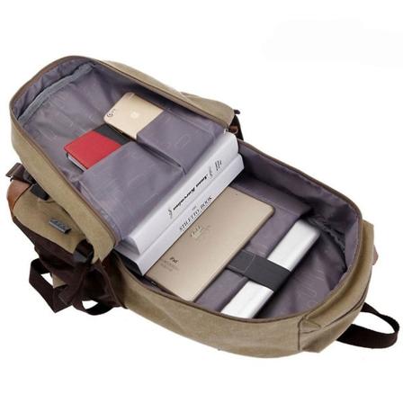 Uusi Man Canvas kannettavan tietokoneen reppu, 15" casual ruskea ES1685