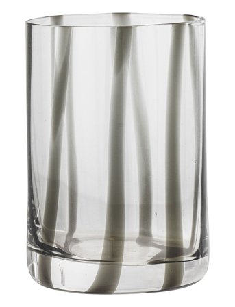 Silja Drinking Glass Black Bloomingville
