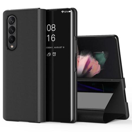 Samsung Galaxy Z Fold4 5g View Window Pu Leather Fodral - Svart Svart
