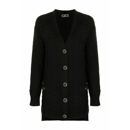 Elisabetta Franchi Maglia Tricot Sort, Dame Cardigans