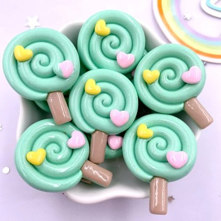 Maalattu värillinen hartsi iso rakkaus tikku