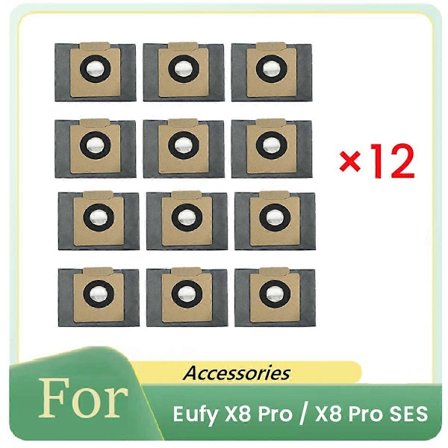 12 st Dammsugarpåsar för Loorow AT800 Sopmaskin Tillbehör Byggda för att Hålla och Fungera Bra
