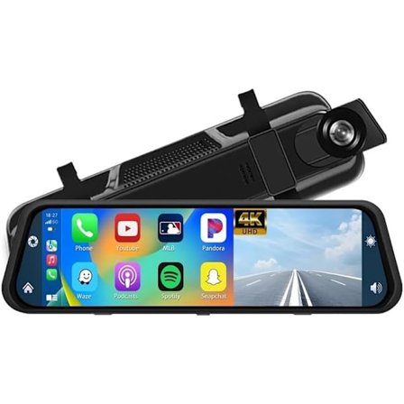 Bil Dashbord Kameror 10 Tum Körinspelare 4K 3840*2160P Carplay Android Auto GPS WIFI Backspegel Körinspelare Kamera Körning R