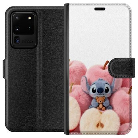 Kompatibelt Lommeboketui til Samsung Samsung Galaxy S20 Ultra Fargerikt kollasj med futuristiske jente grupp karakterer, hjerter og glitter i moderne