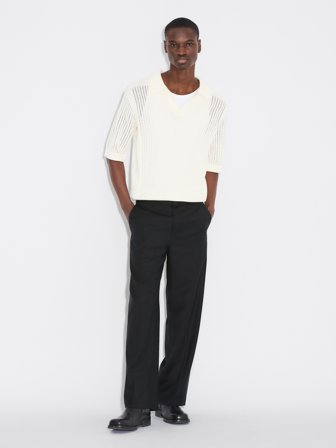 Holzweiler - Lio Knitted Polo Shirt - Ecru - Mens - Medium