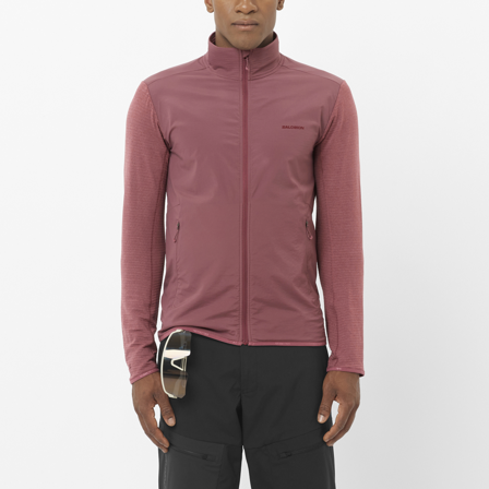 Salomon - Couche intermédiaire pour homme Sntial Lightwarm Hybrid M - Nocturne - L