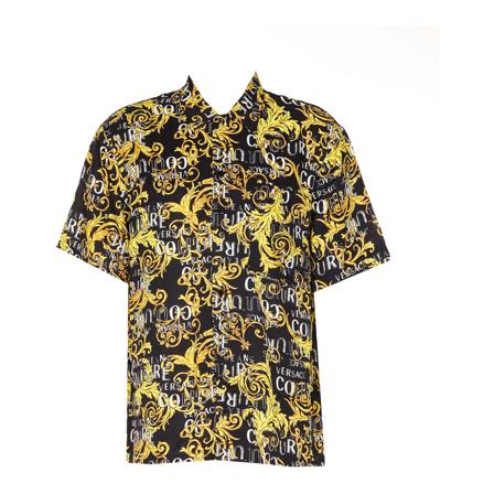 Versace Jeans Couture, Shirts Zwart, Heren, Maat:XL