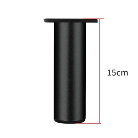 4 stk./sæt Metalben Møbelben SORT 15 CM