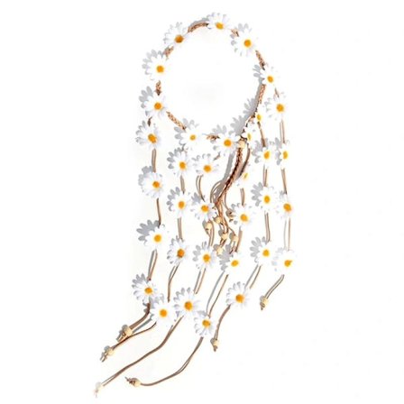 Hårbånd Blomsterkrans, Kvinder Hippie Hårbånd Justerbare Blomsterhårtilbehør