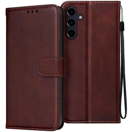 Fodral till Samsung Galaxy A16 Handledsrem Flip Wallet Stand Brun