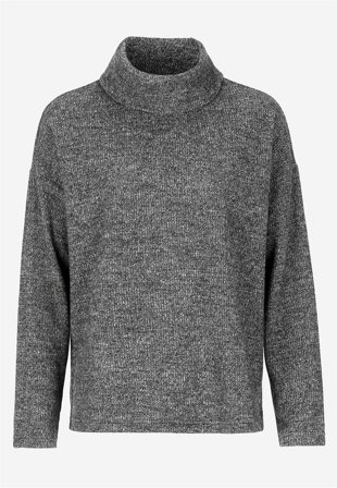 Cellbes of Sweden - Supermjuk tröja med krage Beata - gråmelange - för damer - 62/64