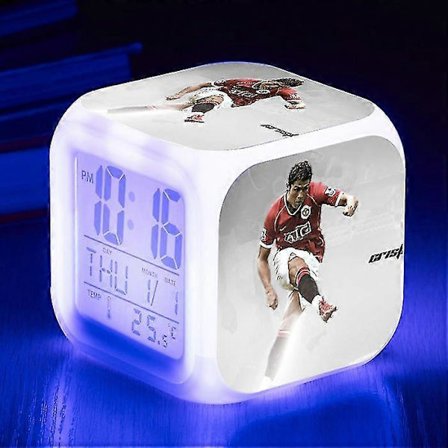 Cristiano Ronaldo Vekkerklokke For VM Fotballigaen, Liten Vekkerklokke Med Kreativt LED-Display I Ulike Stiler -NMAOV