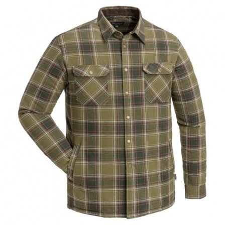 Pinewood Finnveden Check Padd Overshirt H.Olive/Terracotta - L