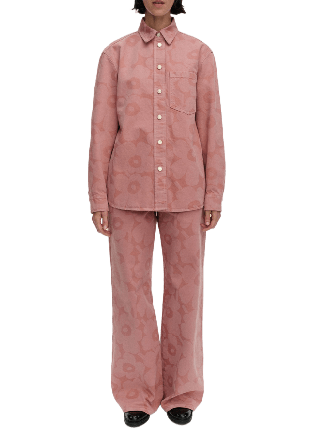Marimekko Maridenim Vaihe Unikko Shirt Skjortor Dam Rosa 34