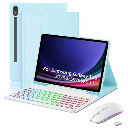 RGB-X710D Bluetooth-yhteensopiva näppäimistö- ja hiirisetti Samsung Galaxy Tab S10 FE / S9 FE / S9 / S8 / -laitteille