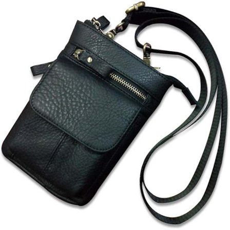 Lille Crossbody Taske Fanny Pack, Herre Crossbody Taske Skuldertaske Bæltetaske, Læder Messenger Taske til Telefon, Klatring, Jogging, Vandring, 