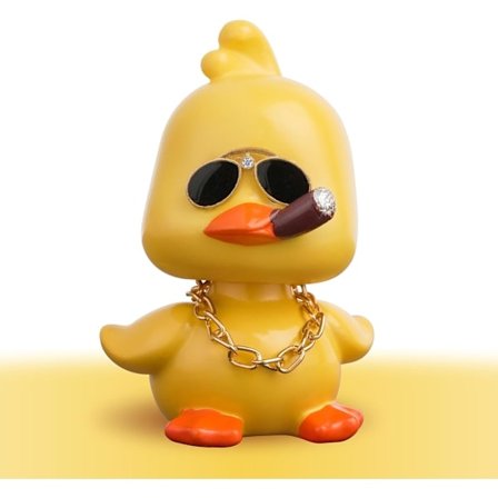 Bil Bobble Head Anka, Roliga Instrumentbrädetillbehör Interiör Skakande Huvuden Nickande Docka, Hemmakontorsprydnad Dekor, Roliga Presenter till ...