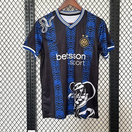 24-25 F.C. Internazionale Milano Snake Year Træningstrøje Fodbold T-shirt S-2XL
