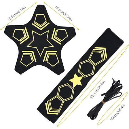 Jalkapalloharjoittelulaite yksilölliseen harjoitteluun, 5-kynsi Rugby-lentopallojalkapalloharjoittelulaitekangas, Säädettävä vyö lapsille ja 