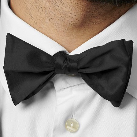 Black Basic Self-Tie Bow Tie for Men - Self-tie bow ties