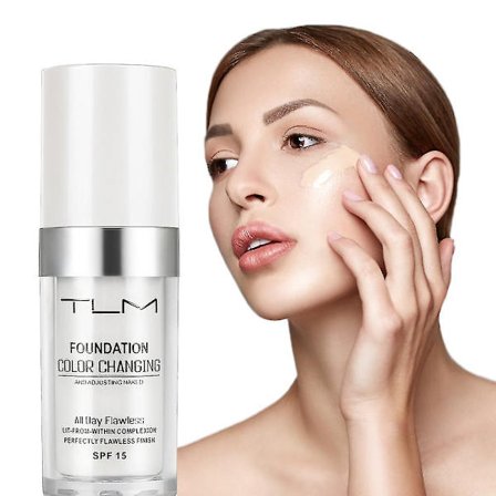 30 ml Tlm Flawless Color Changing Warm Hud Tone Foundation, blandar naturligt Moi