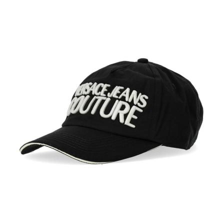 Versace Jeans Couture Logo Black White Baseball Pet , Zwart , Heren , Maat: ONE Size