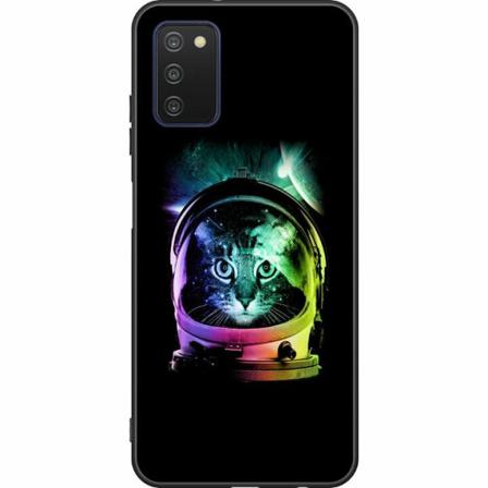 Samsung Galaxy A03s Svart Skal Space Cat