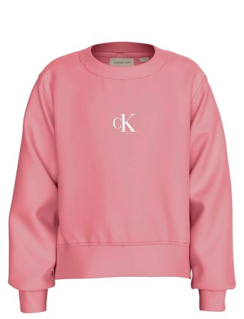 Calvin Klein Ck Logo Cn Fleece Sweatshirt - Pink - 164