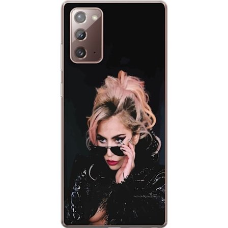 Kompatibel Mobilcover til Samsung Galaxy Note20 Lady Gaga portræt med solbriller og dramatisk makeup i mørk glamorøs stil